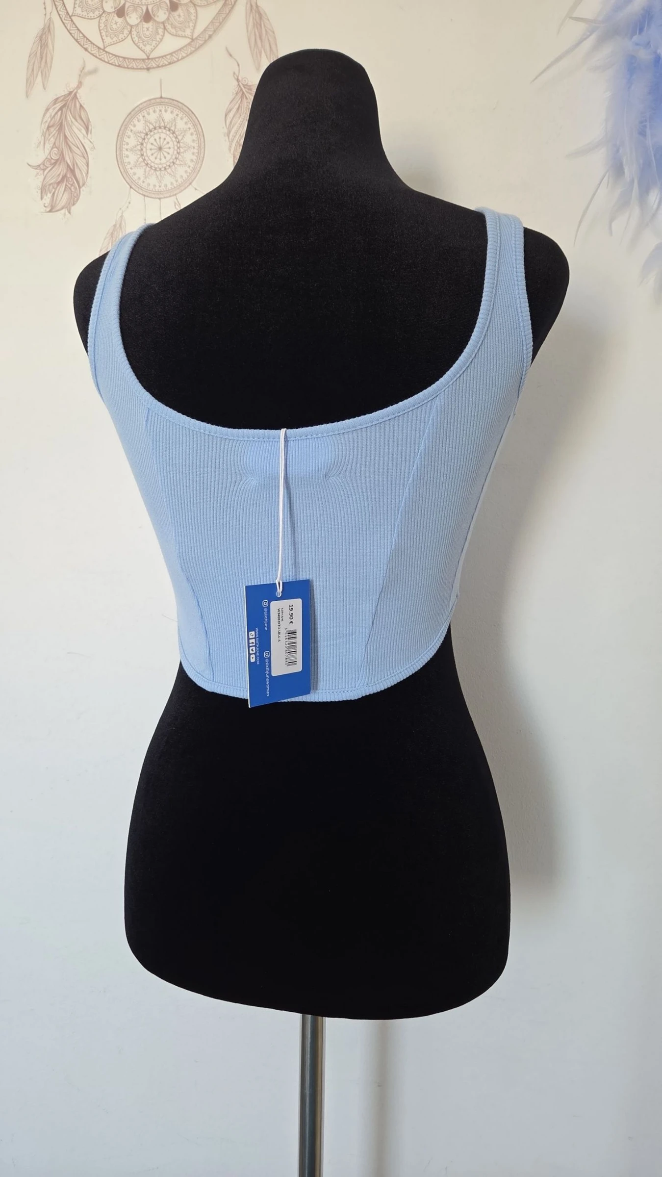 Hemelsblauwe crop top tanktop Sixth June Paris ●Maat S●🌸 – photo 4